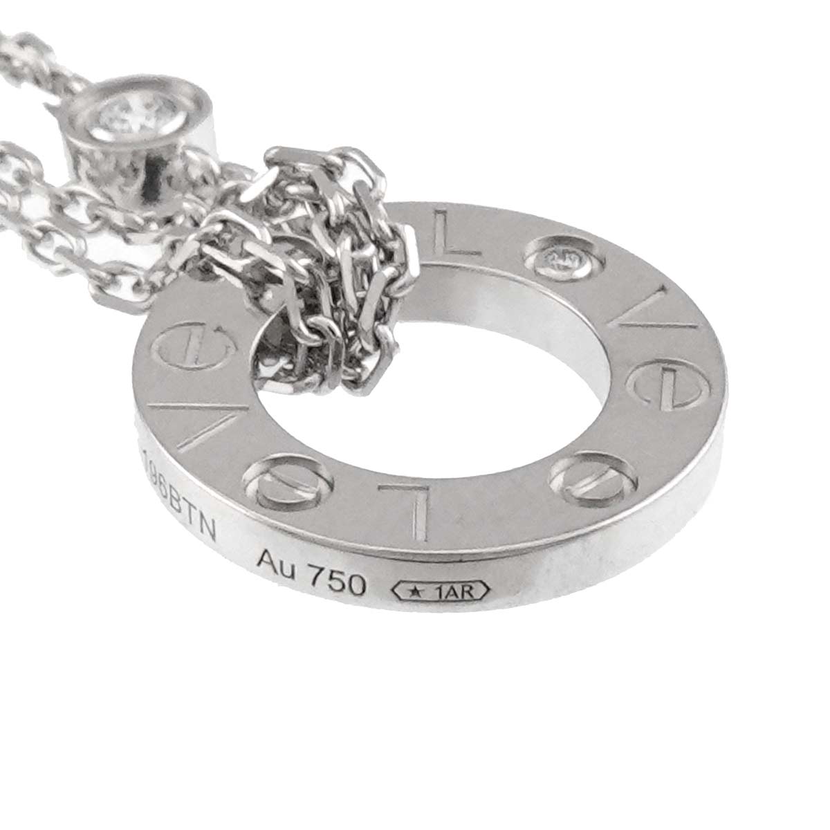 Love Diamond Necklace 18K WG White Gold 750