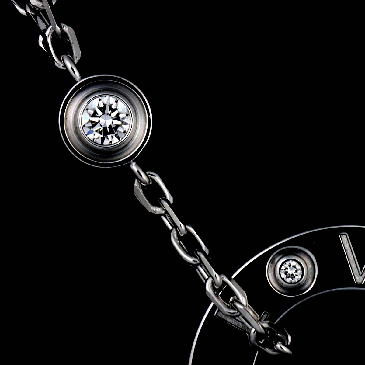 Love Diamond Necklace 18K WG White Gold 750