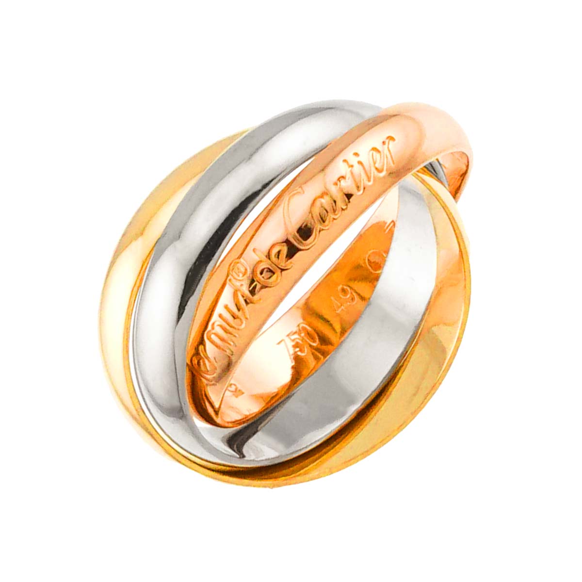 Trinity Ring MM 18K YG WG PG 750 Size49 4.75-5(US)