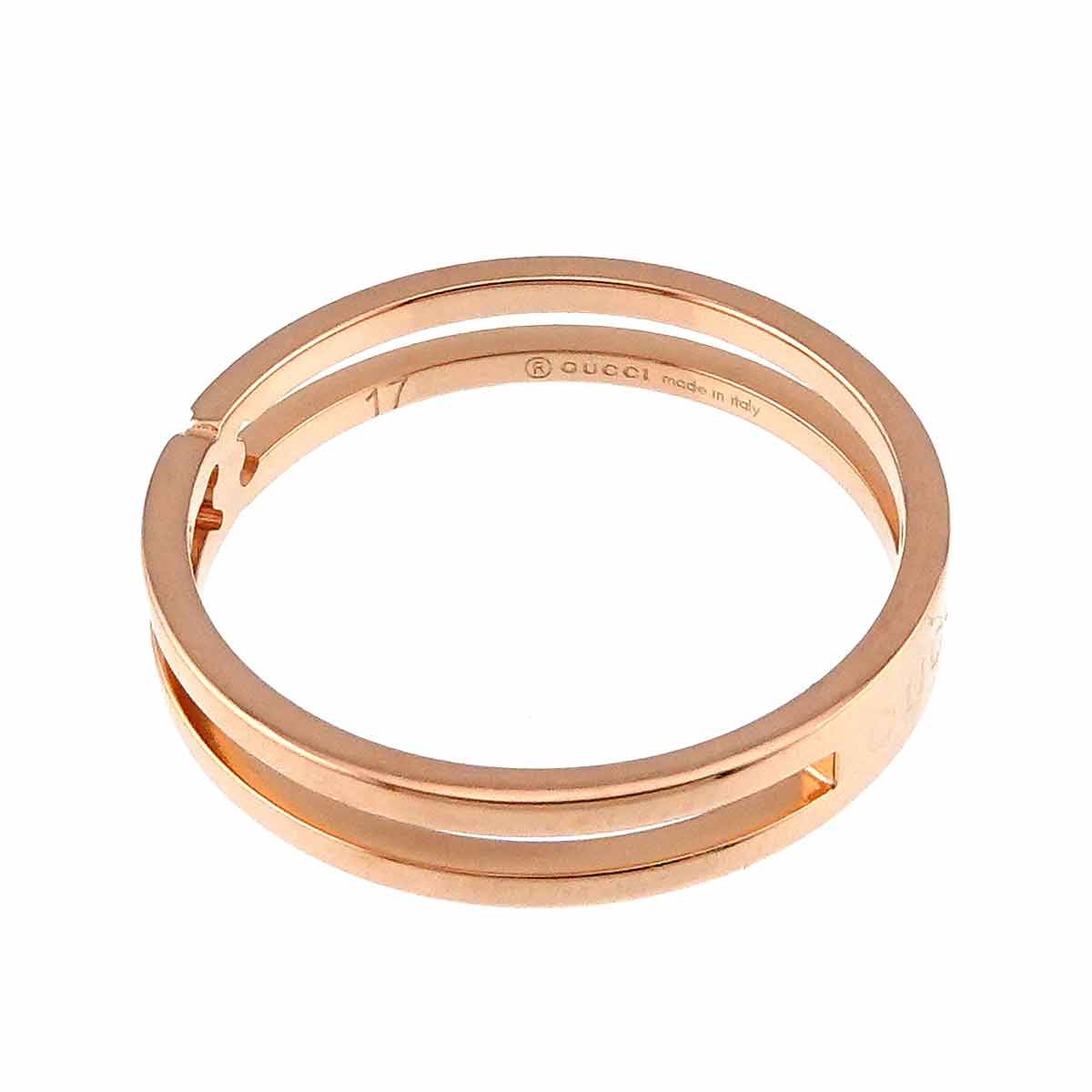 Infinity Ring 18K PG Pink Gold 750 Size17 7.5(US)