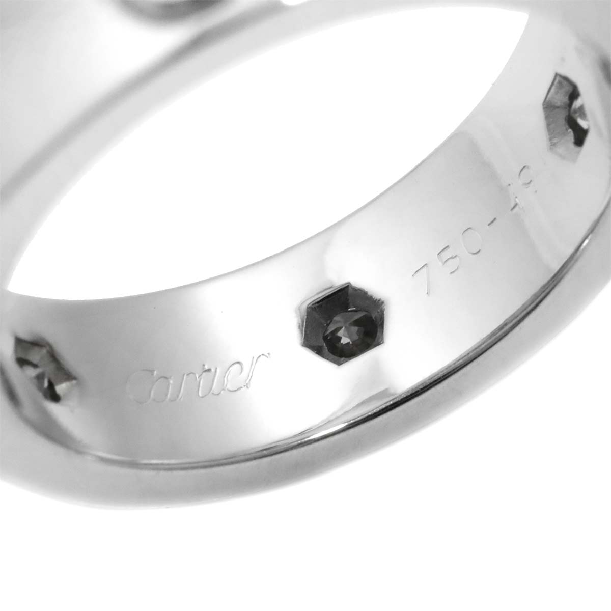 Love Ring Diamond 6P 18K White Gold 750 size49 4.5-4.75(US)