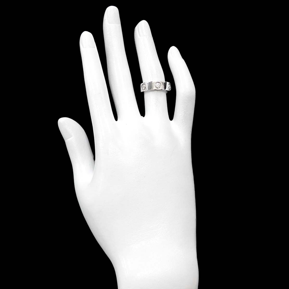 Love Ring Diamond 6P 18K White Gold 750 size49 4.5-4.75(US)