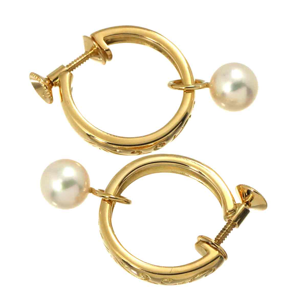 Akoya Pearl 6.5mm Earrings 18K Yellow Gold 750