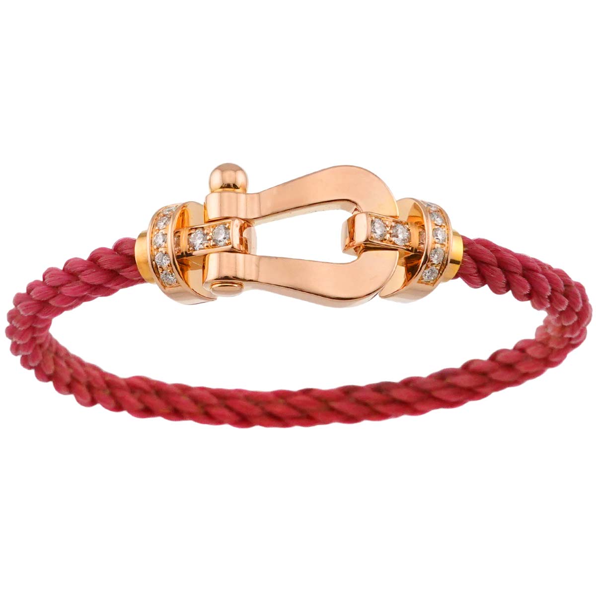 Force 10 LM Half Diamond Bracelet 18K PG 750 Steel size15