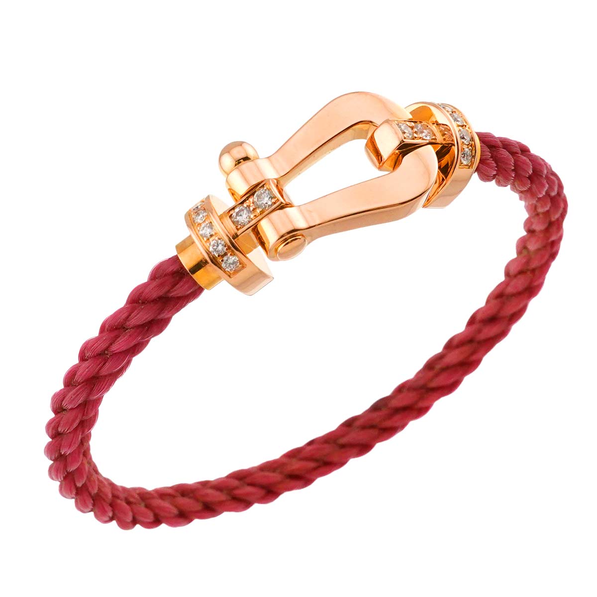 Force 10 LM Half Diamond Bracelet 18K PG 750 Steel size15