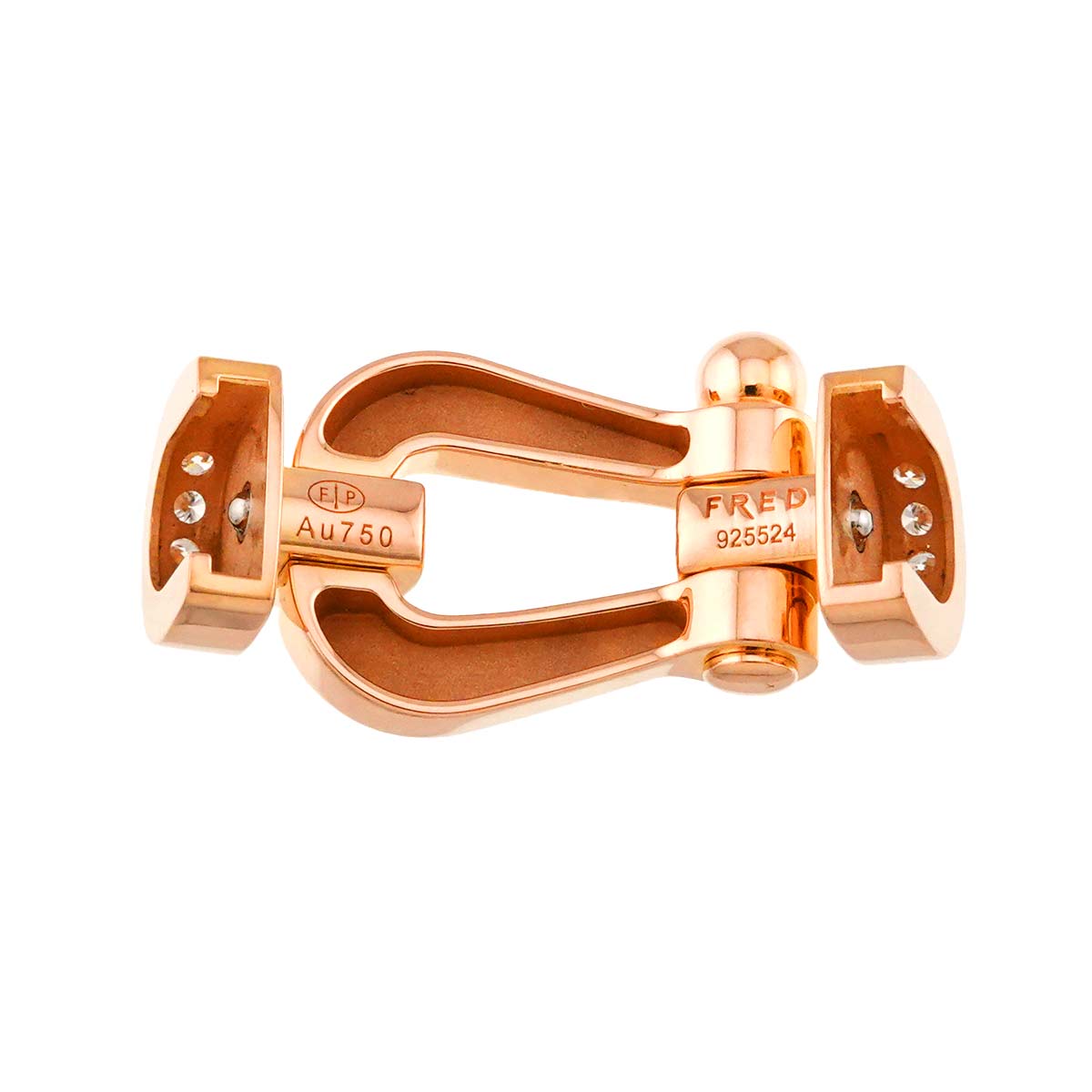 Force 10 LM Half Diamond Bracelet 18K PG 750 Steel size15