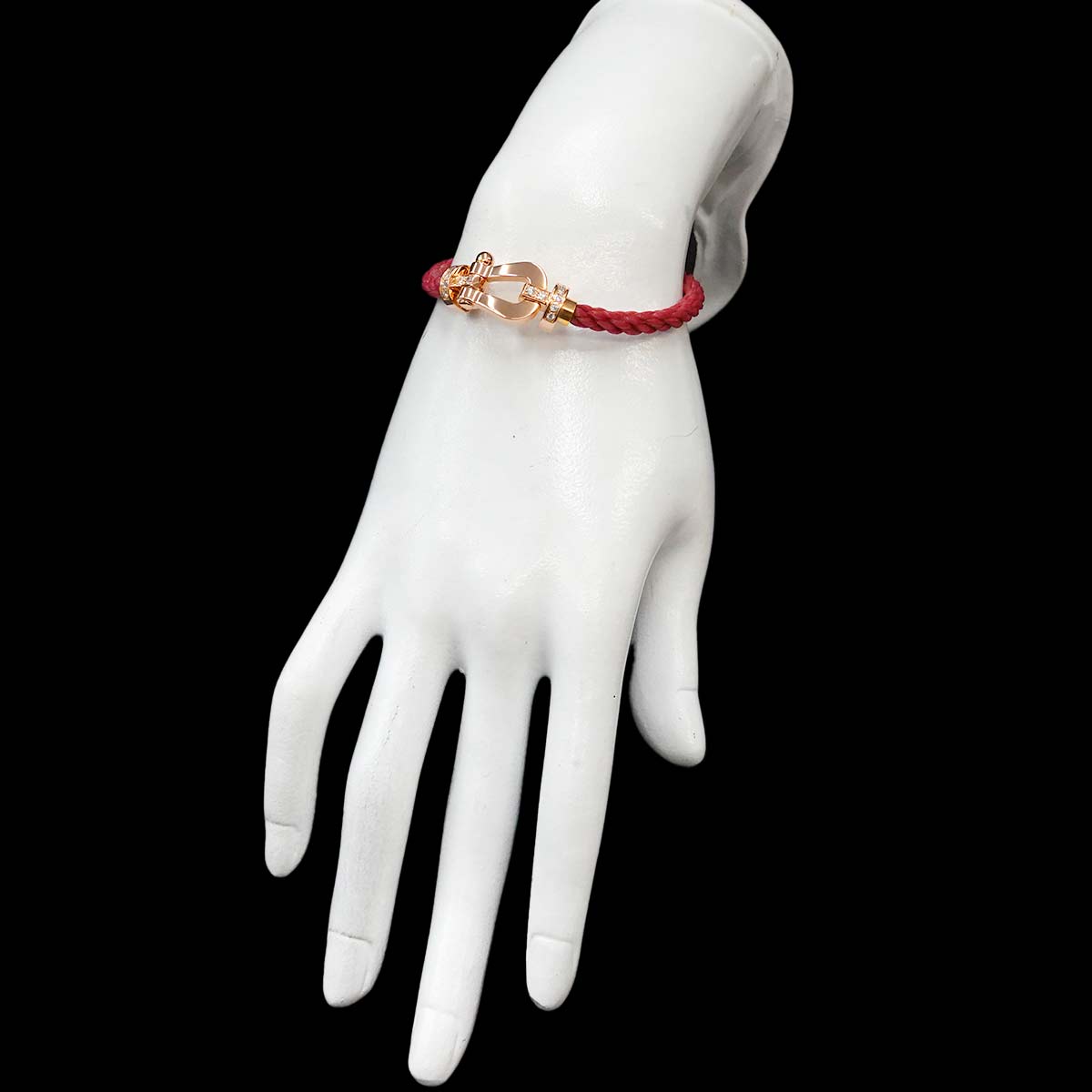 Force 10 LM Half Diamond Bracelet 18K PG 750 Steel size15