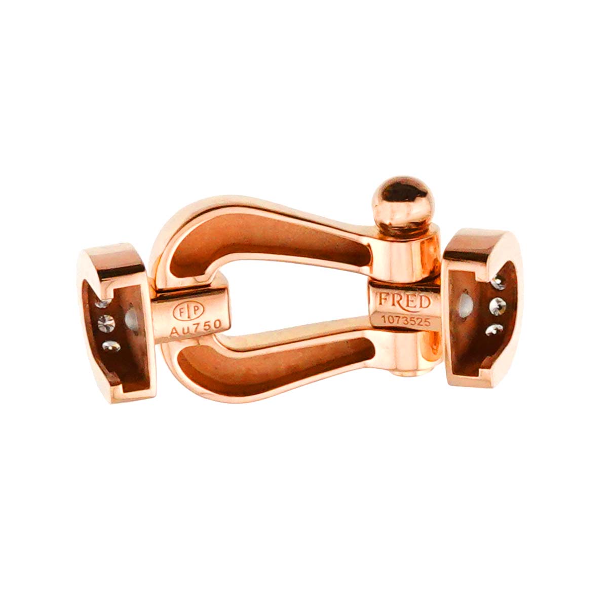 Force 10 LM Half Diamond Bracelet 18K PG 750 Steel size14