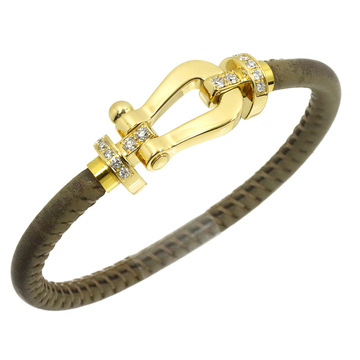 Force 10 Half Diamond Bracelet LM 18K YG 750 Steel Size14