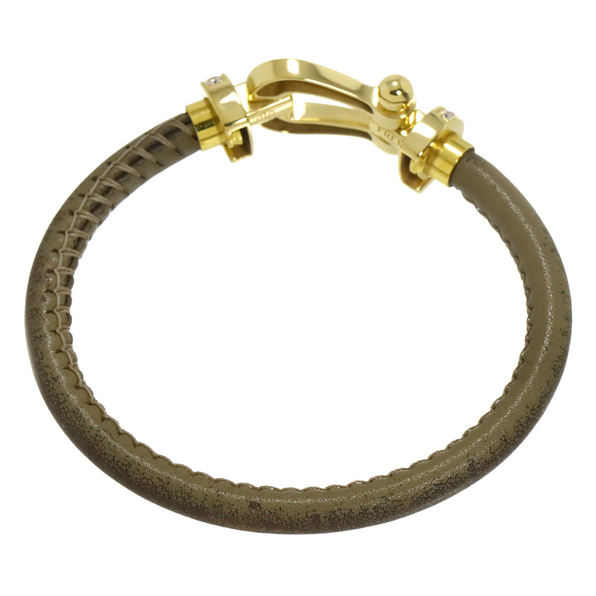 Force 10 Half Diamond Bracelet LM 18K YG 750 Steel Size14