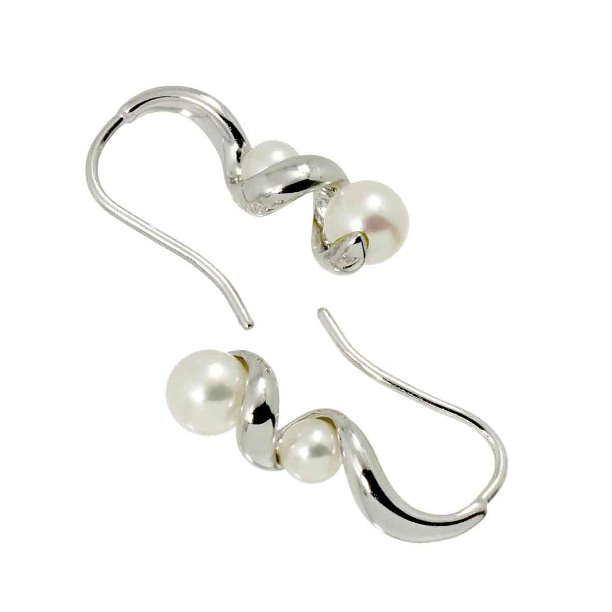 Akoya Pearl 4.7-3.5mm Earrings Pierced 18K WG 750
