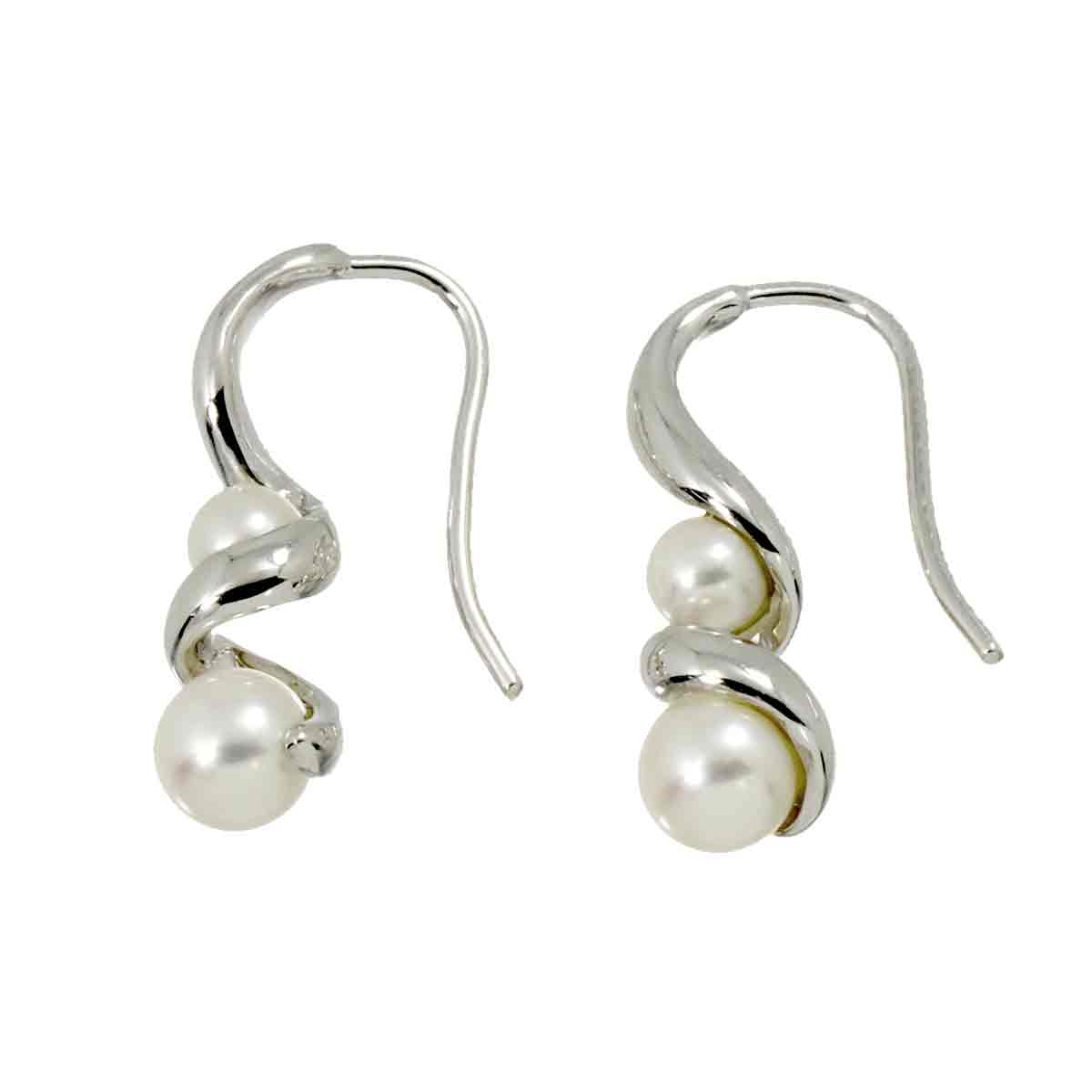 Akoya Pearl 4.7-3.5mm Earrings Pierced 18K WG 750
