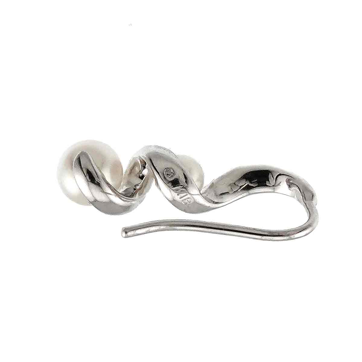 Akoya Pearl 4.7-3.5mm Earrings Pierced 18K WG 750