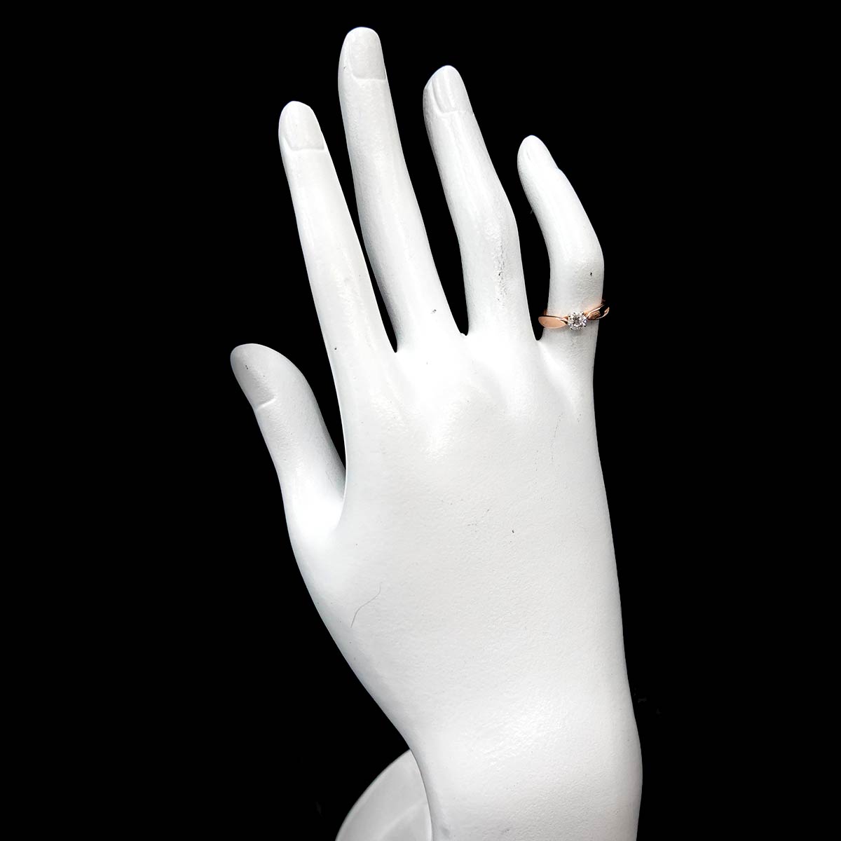 Harmony Diamond 0.24ct H/VS1/3EX Ring Pt 18K PG Size4(US)