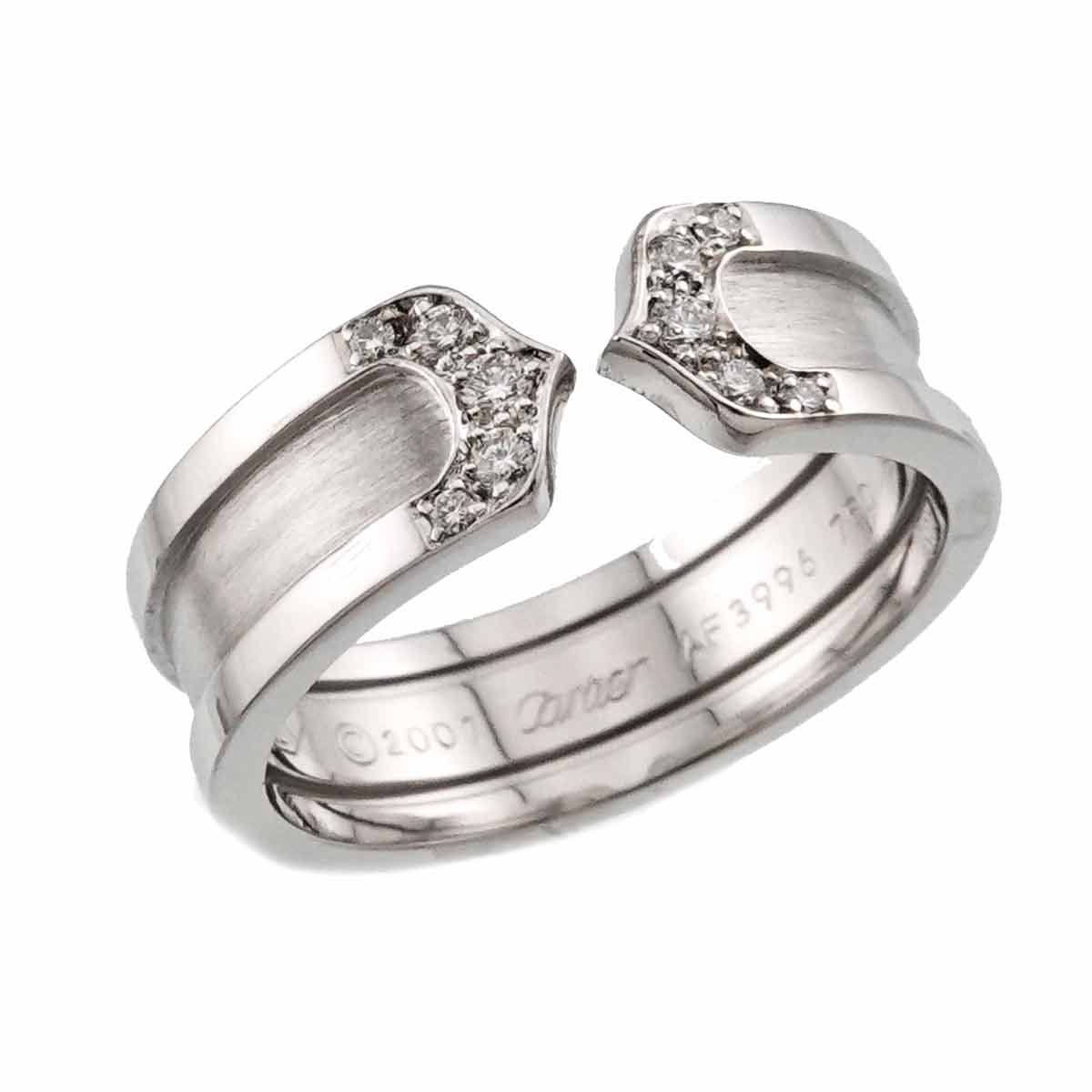 C2 Diamond SM Ring 18K WG 750 Size55 7.25(US)