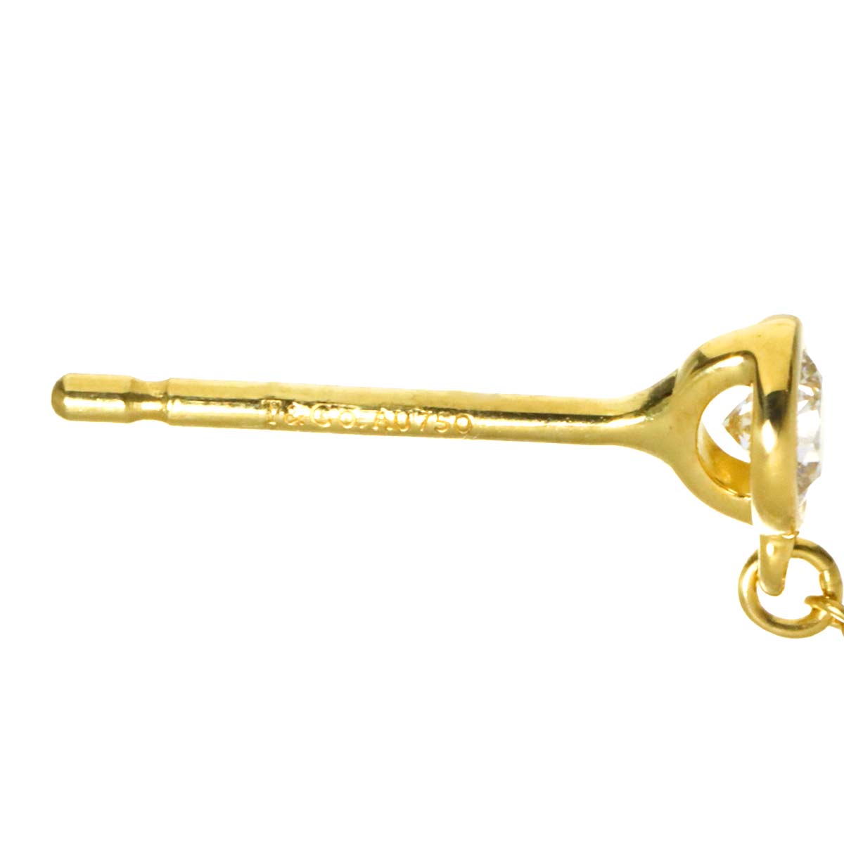 By The Yard Diamond Earrings Pierced 18K Yellow Gold 750