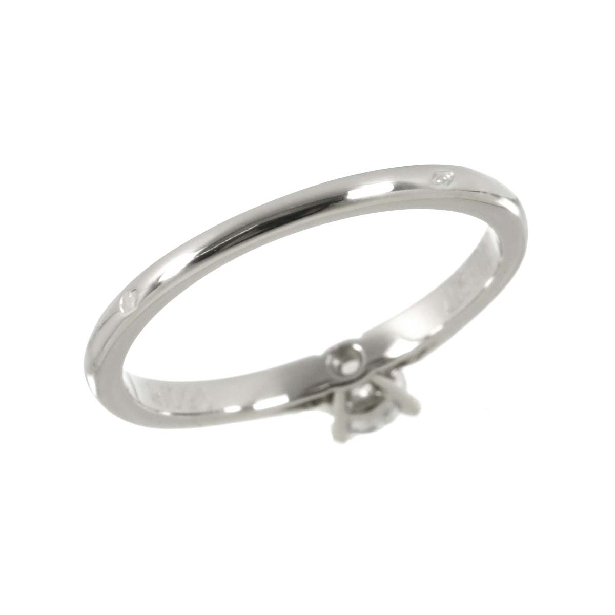 Diamond 0.23ct F/VVS2 Ring Pt Platinum size51 5.5-5.75(US)