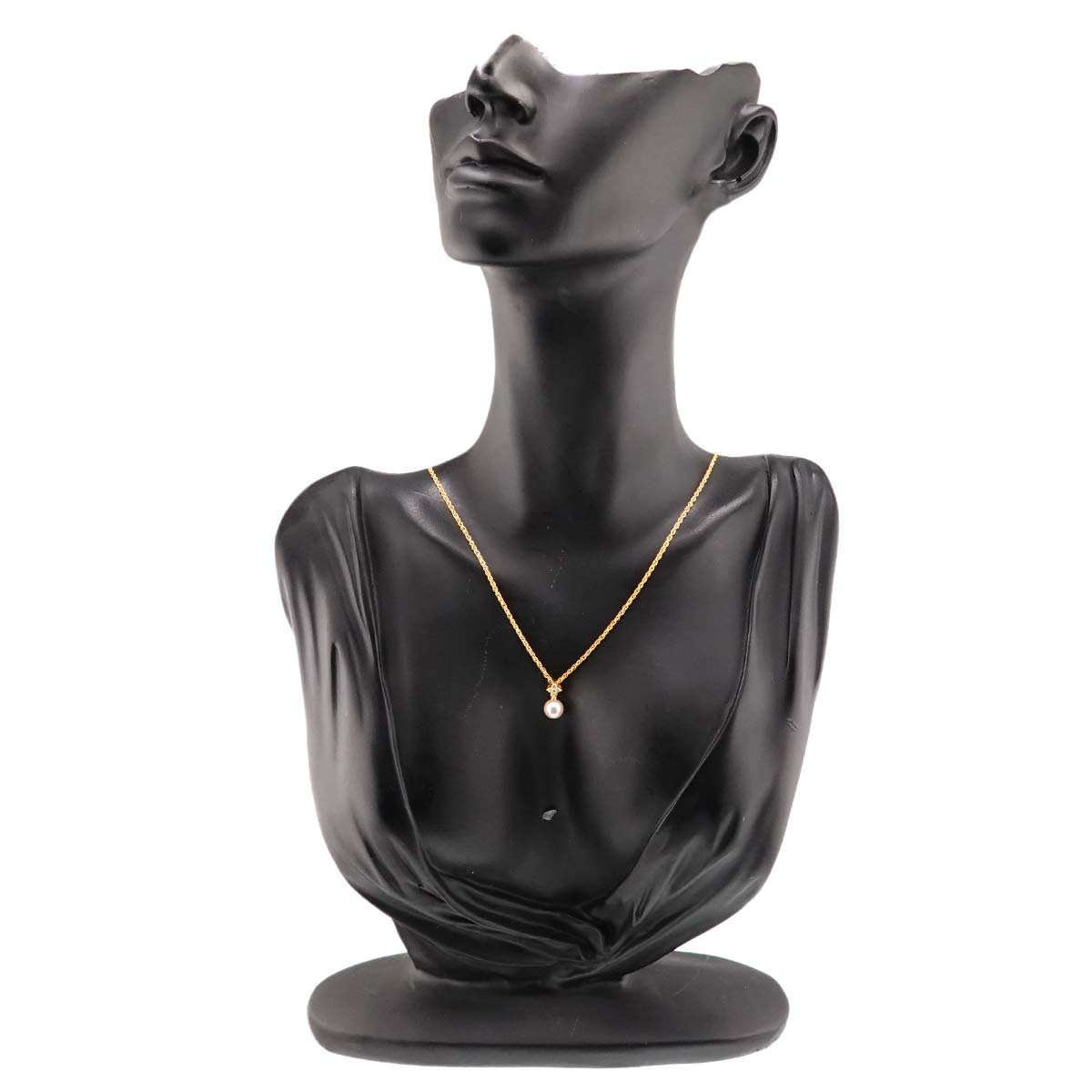 Akoya Pearl 6.2mm Diamond 0.05ct Necklace 18K YG 750