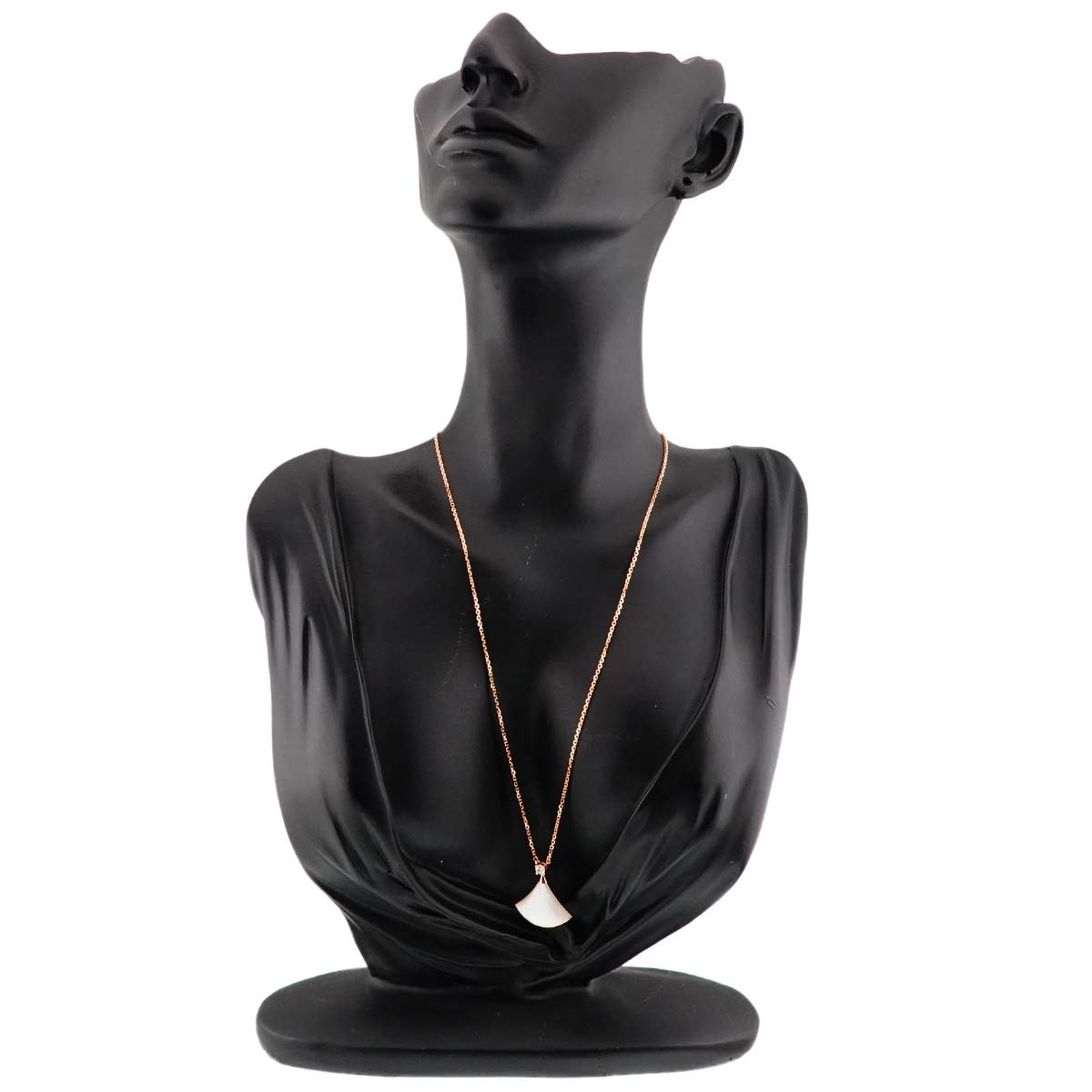 DIVAS DREAM Mother of Pearl MOP Diamond Necklace 18K PG 750