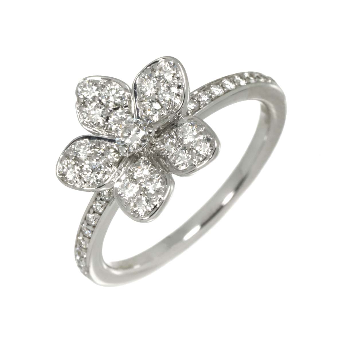 Wildflower Diamond Ring 18K WG 750 size6(US)