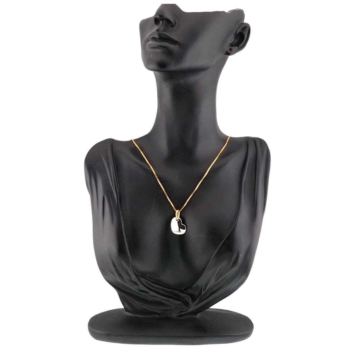 Heart Necklace 18K YG WG 750