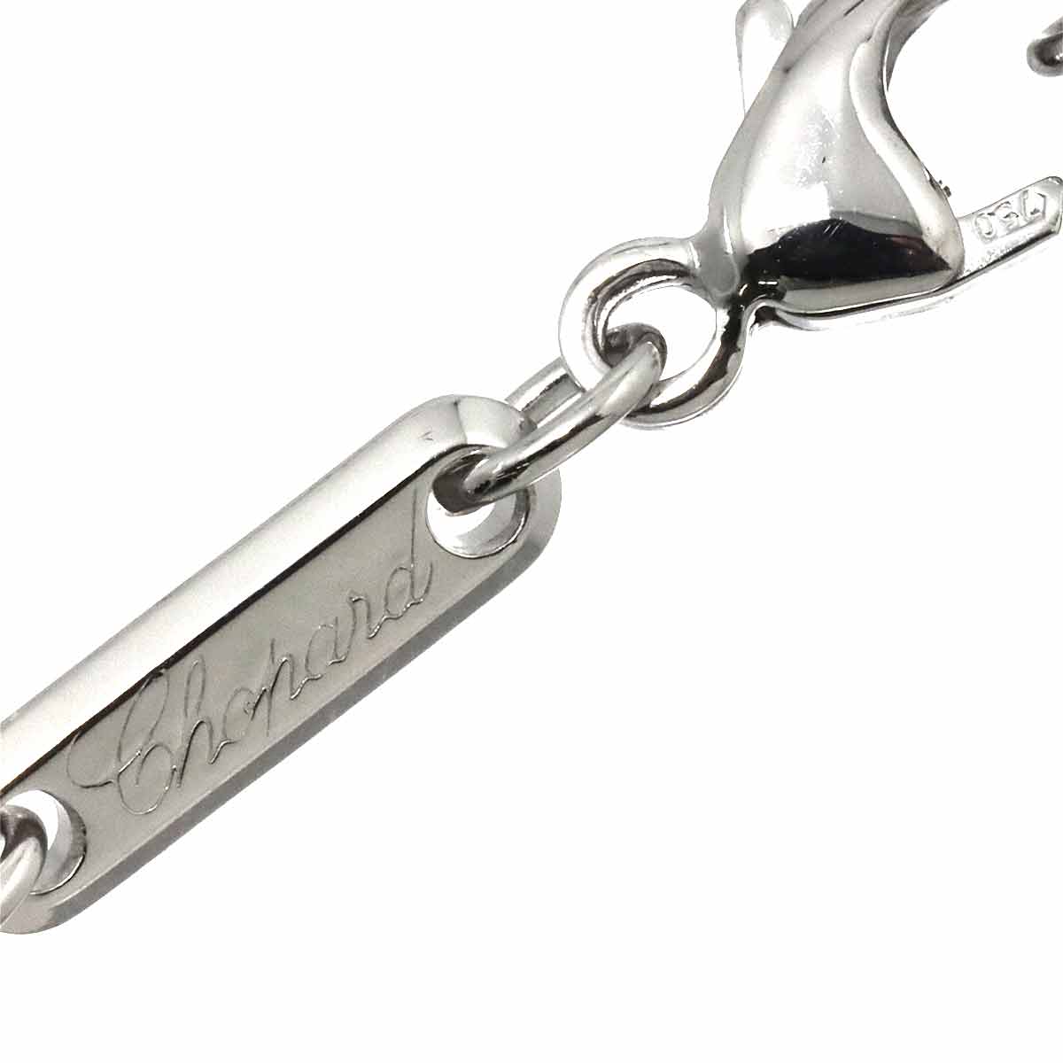 Happy Diamond Sapphire Cross Necklace 18K WG PG 750