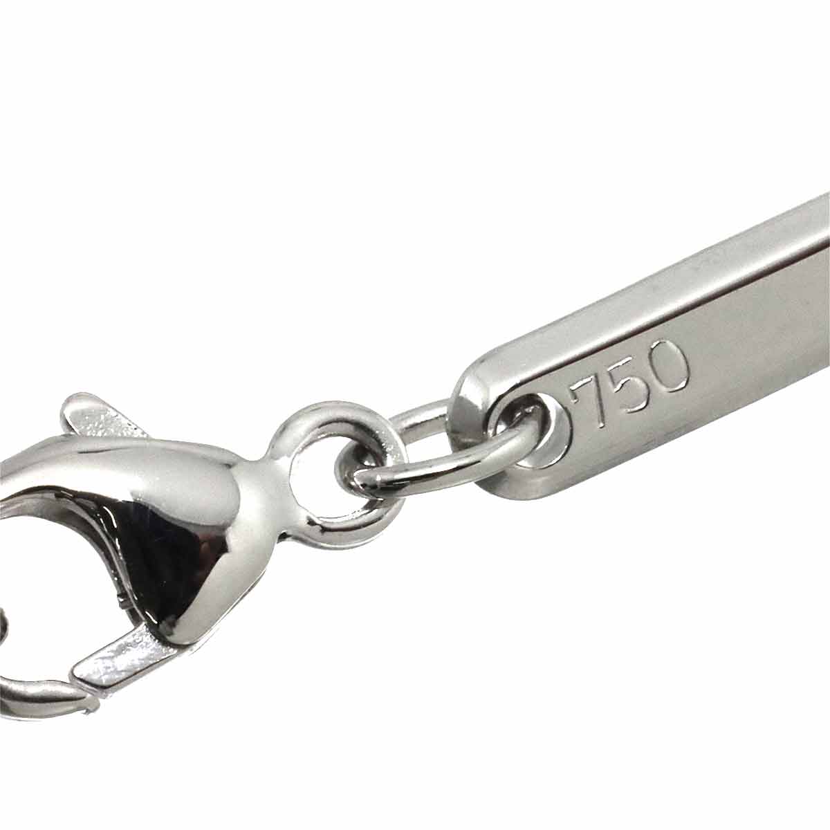 Happy Diamond Sapphire Cross Necklace 18K WG PG 750