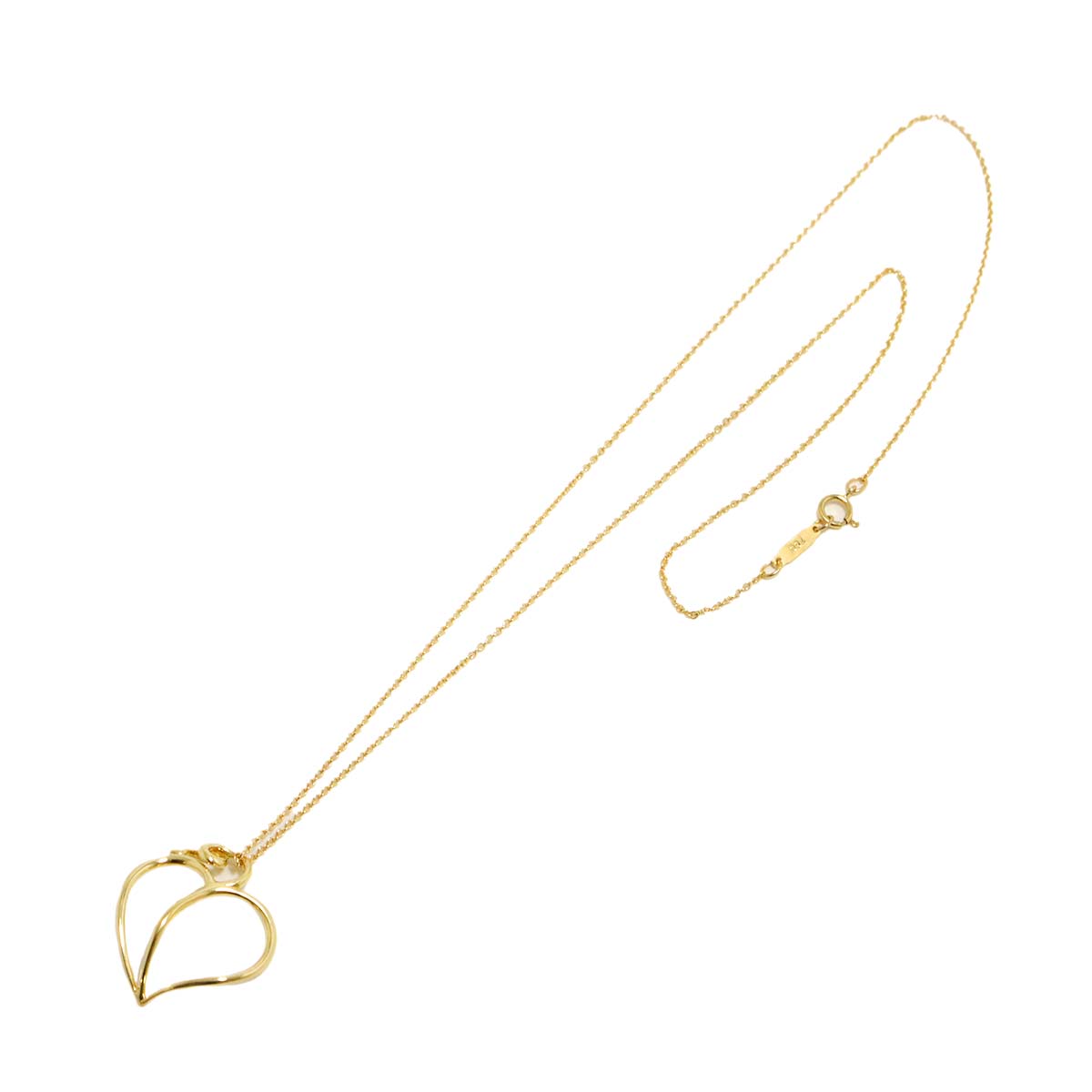 Apple Heart Leaf Necklace 18K Yellow Gold 750