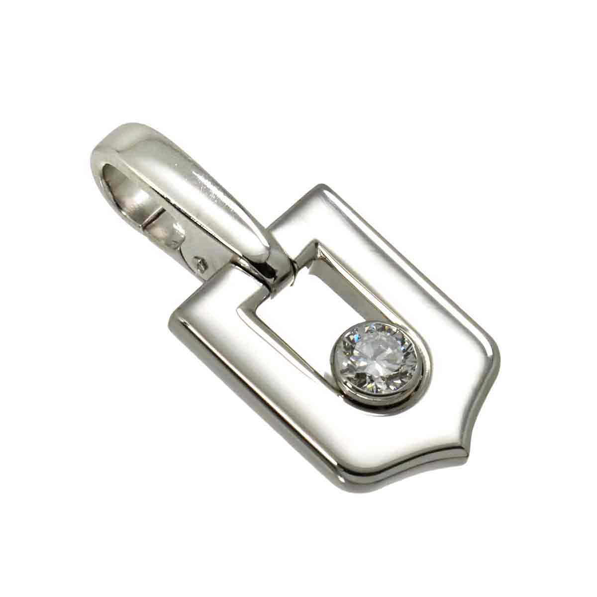 88 Fortune Diamond Charm Pendant 18K White Gold 750