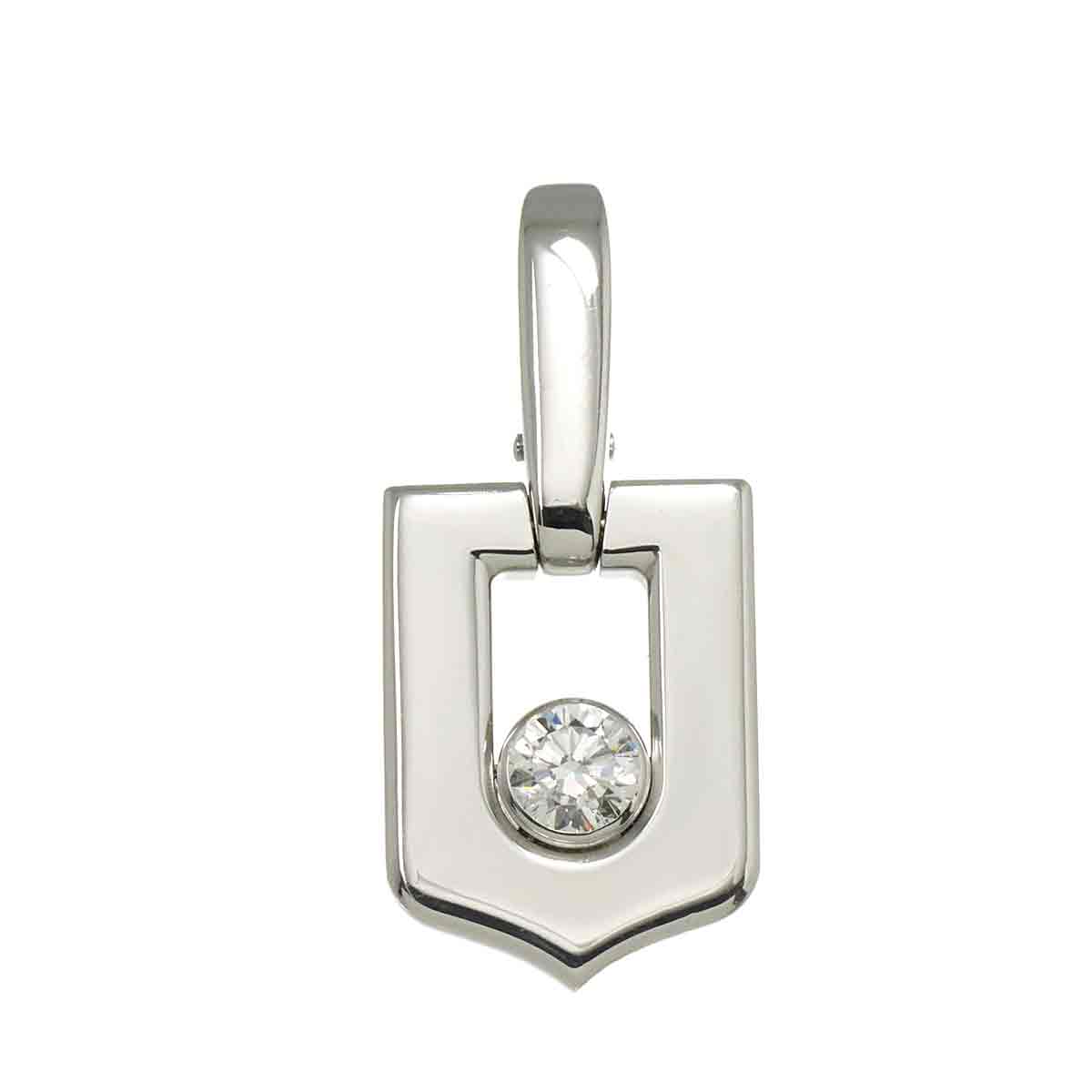 88 Fortune Diamond Charm Pendant 18K White Gold 750