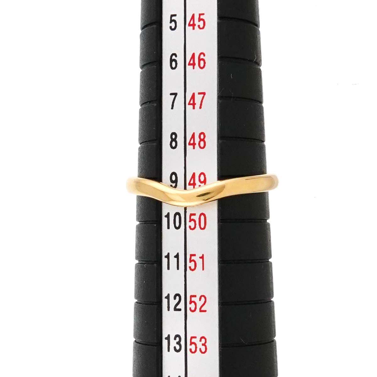 Curved Band Ring 18K Yellow Gold 750 size4.75-5(US)