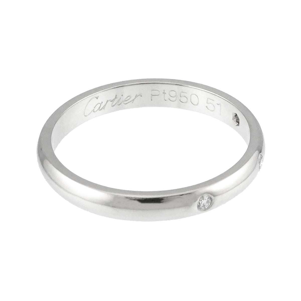 1895 Classic Diamond 3P Ring Pt Platinum size51 5.5-5.75(US)