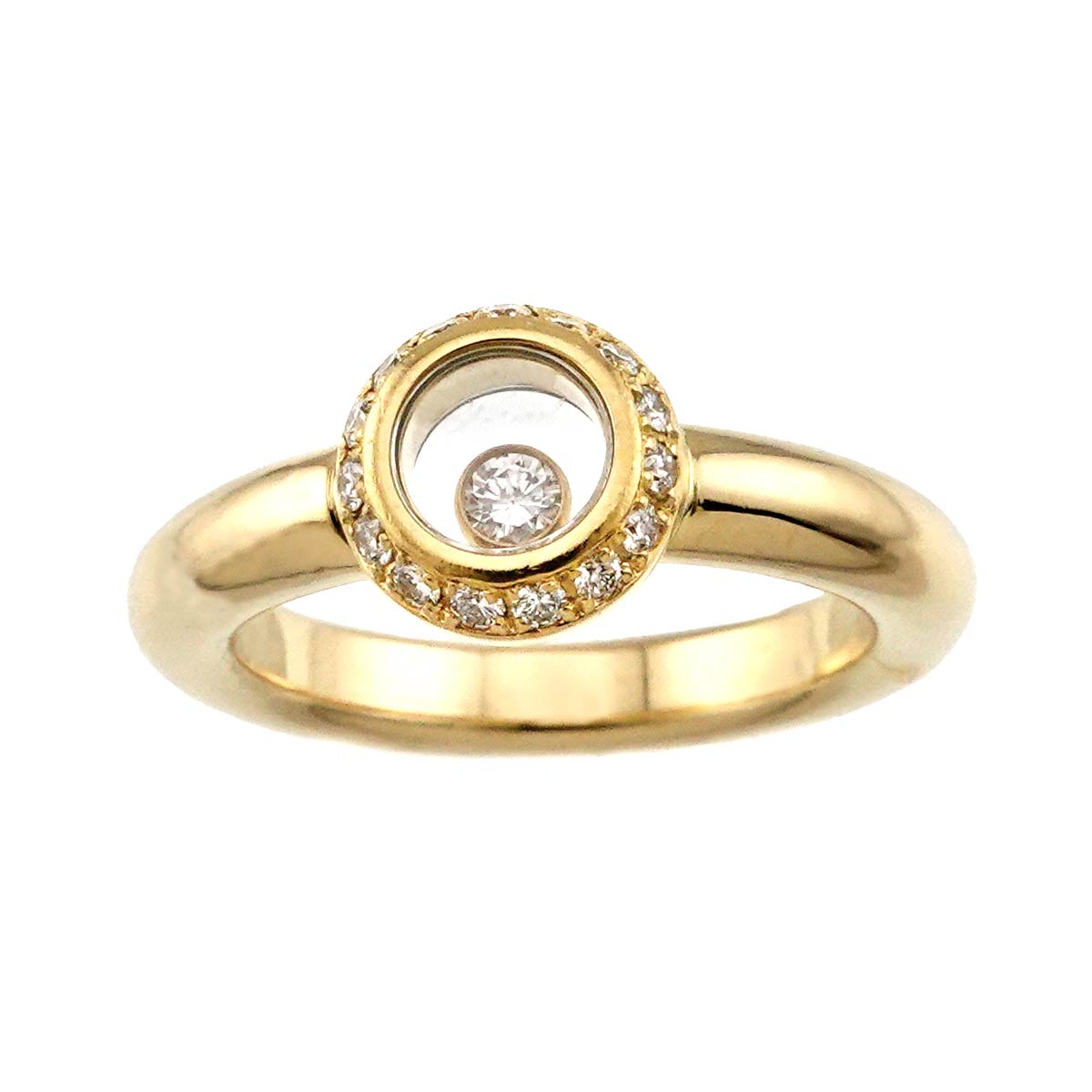 Happy Diamond Ring 18K YG 750 Size4.75-5(US)
