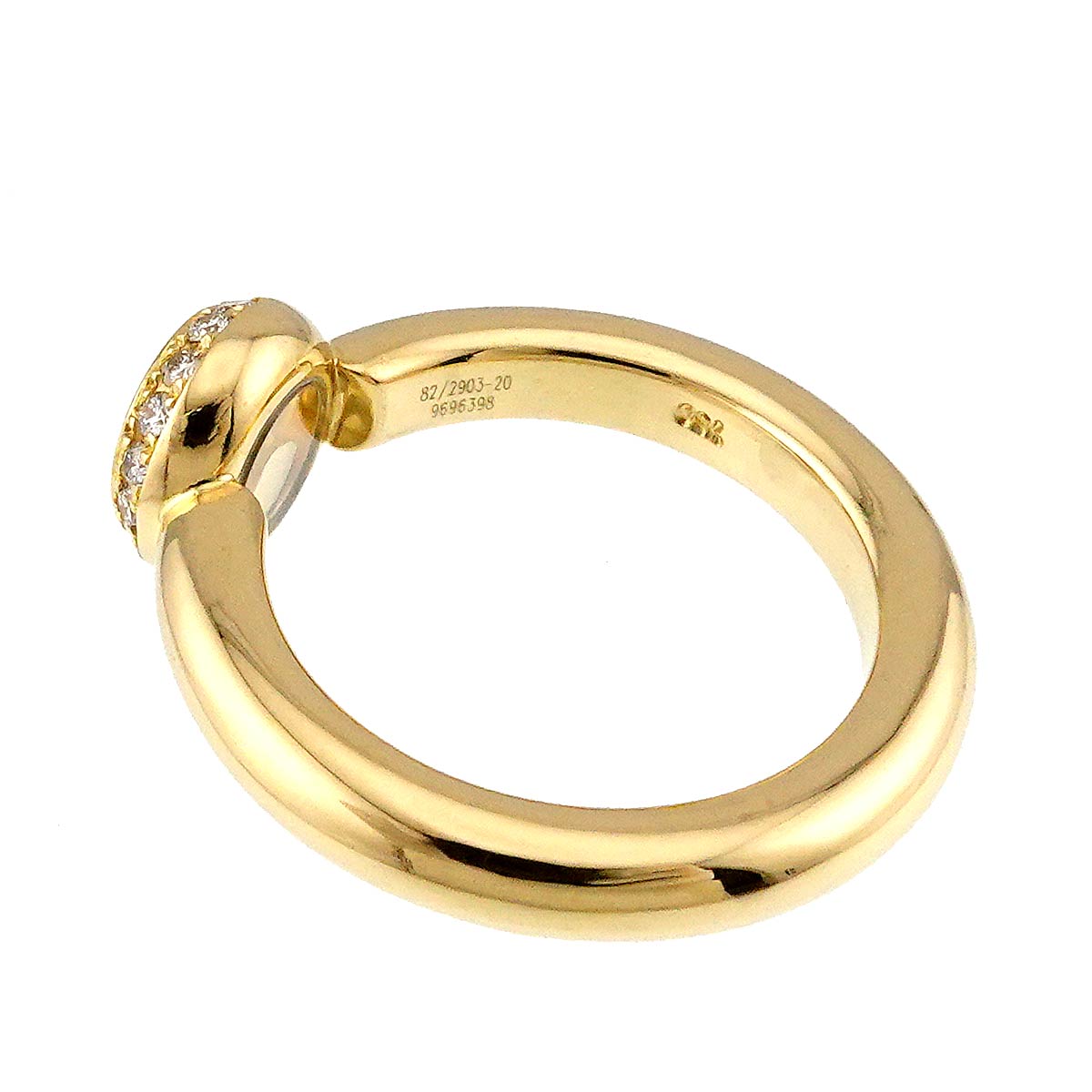 Happy Diamond Ring 18K YG 750 Size4.75-5(US)