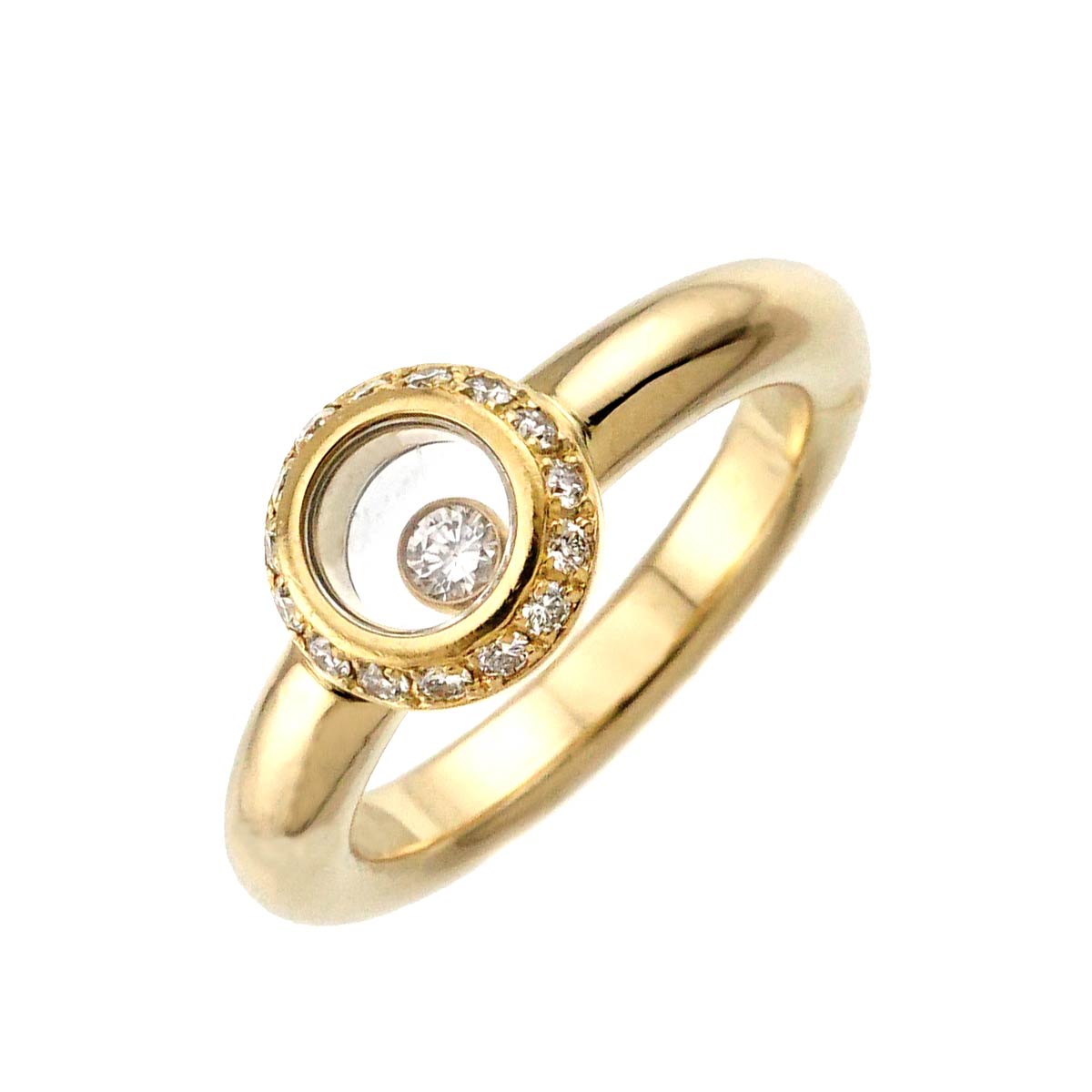 Happy Diamond Ring 18K YG 750 Size4.75-5(US)