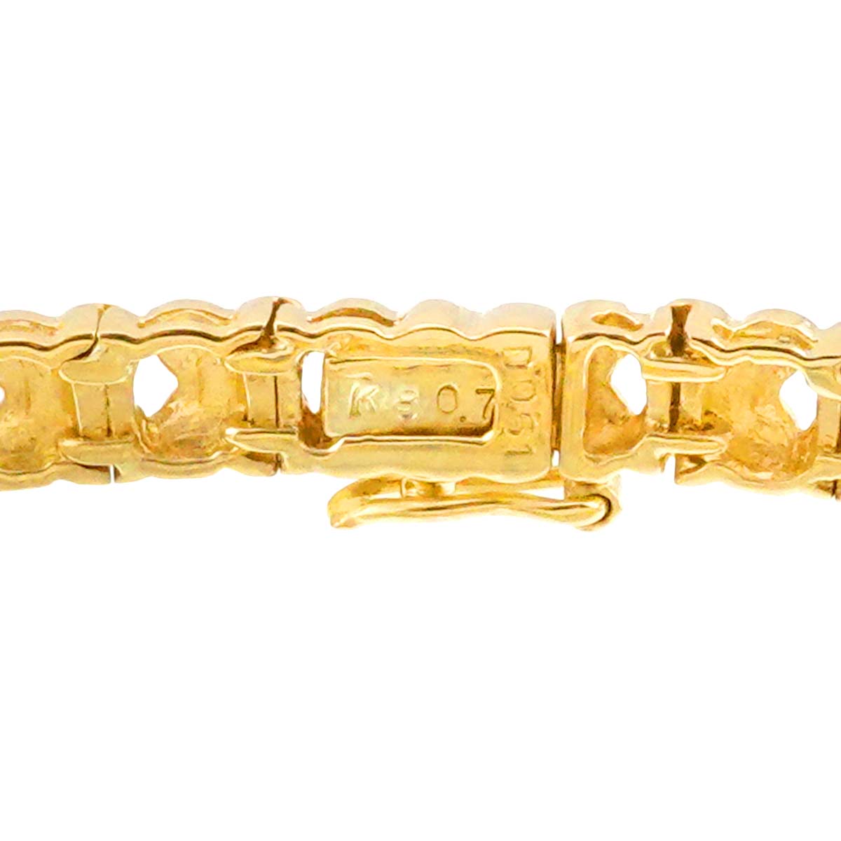 Sapphire 0.78ct Diamond 0.61ct Bracelet K18 YG Yellow Gold 750