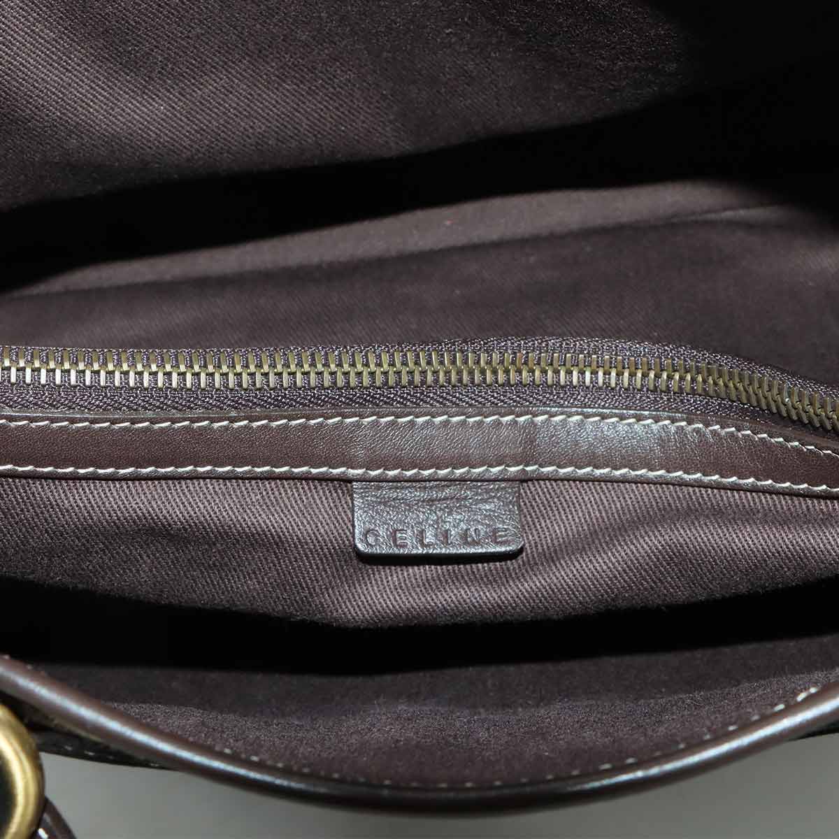 Macadam Boogie Hand Bag Canvas Leather Brown Vintage