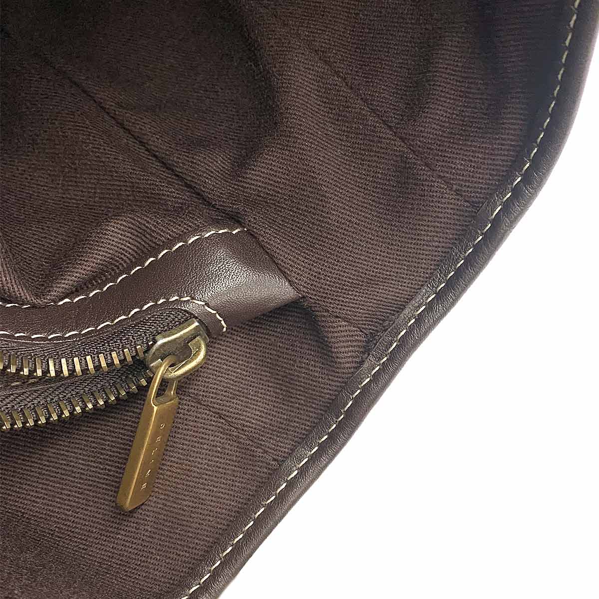 Macadam Boogie Hand Bag Canvas Leather Brown Vintage