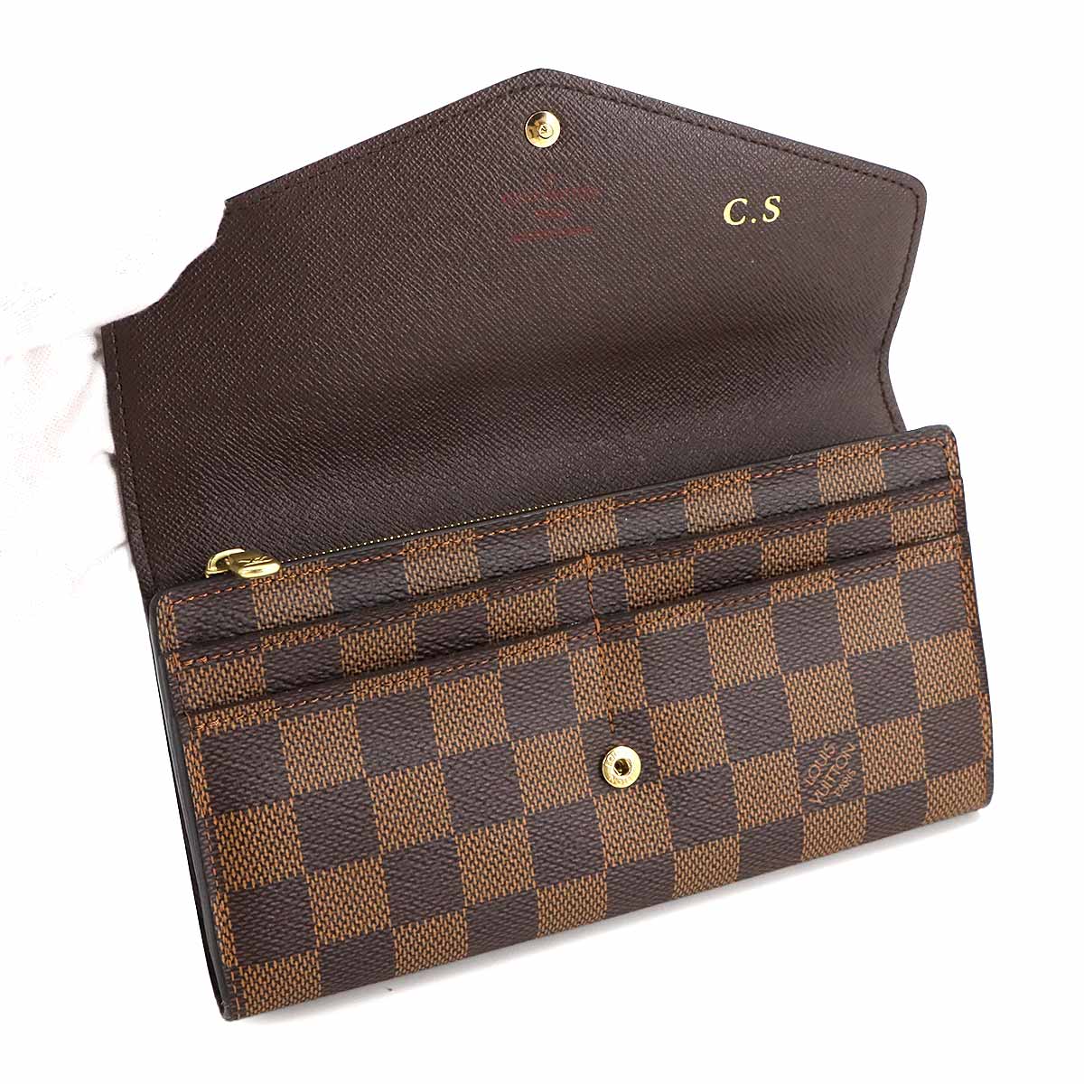 Damier Sarah Wallet Ebene Brown N63209 Purse