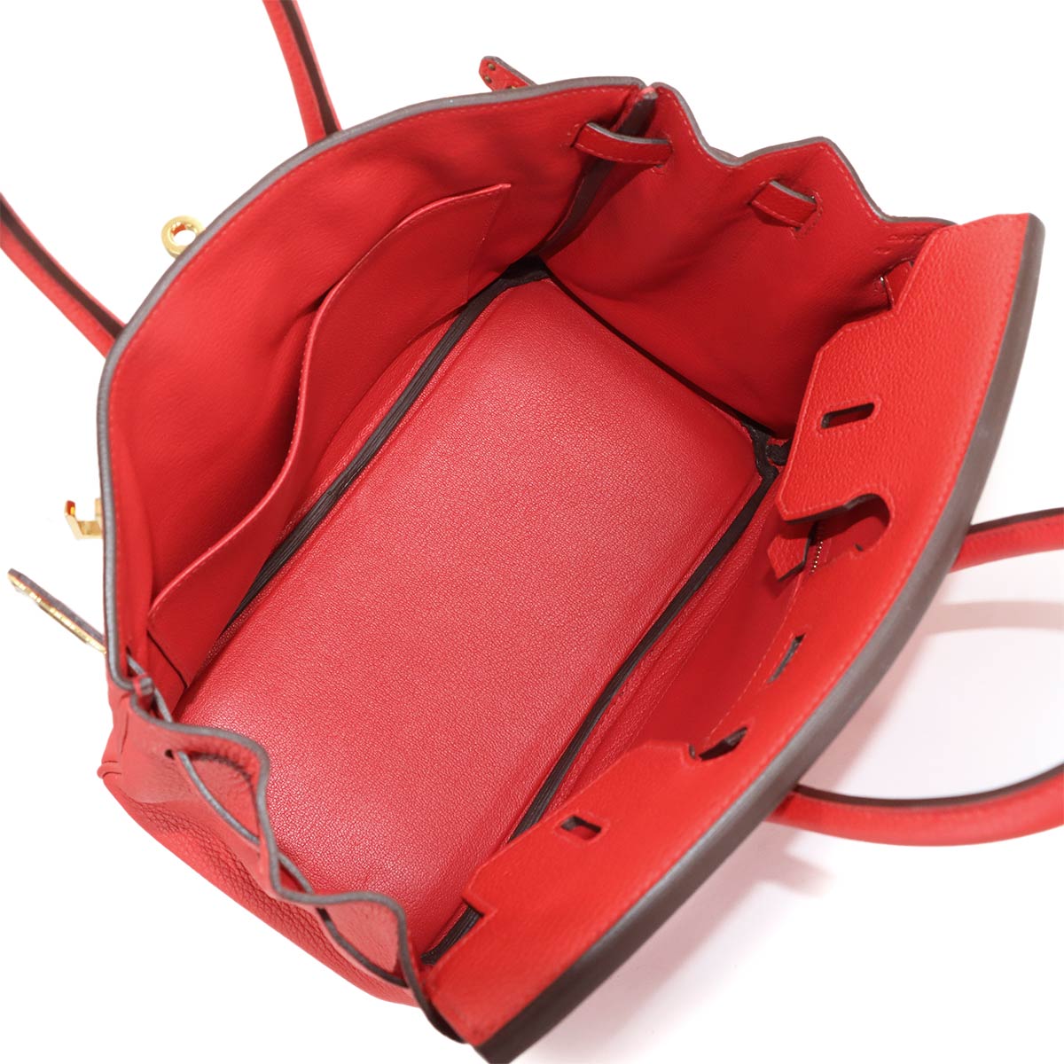 Birkin 25 Togo Leather Rouge de Coeur Hand Bag Purse