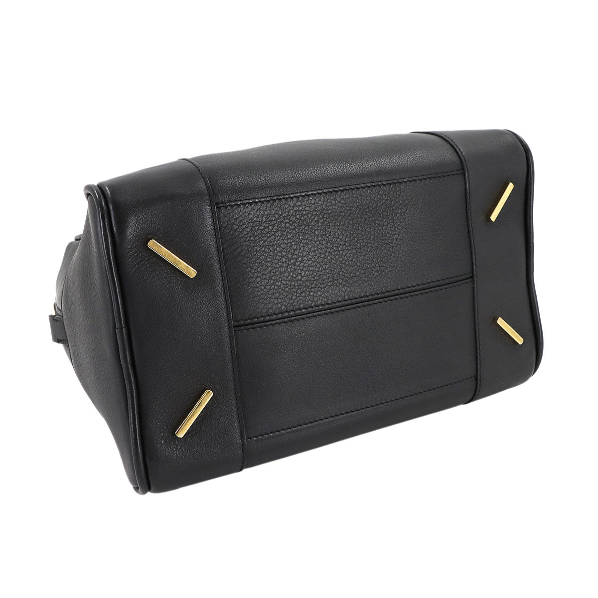 Amazona 75 Medium 2way Hand Shoulder Bag Leather Black Purse