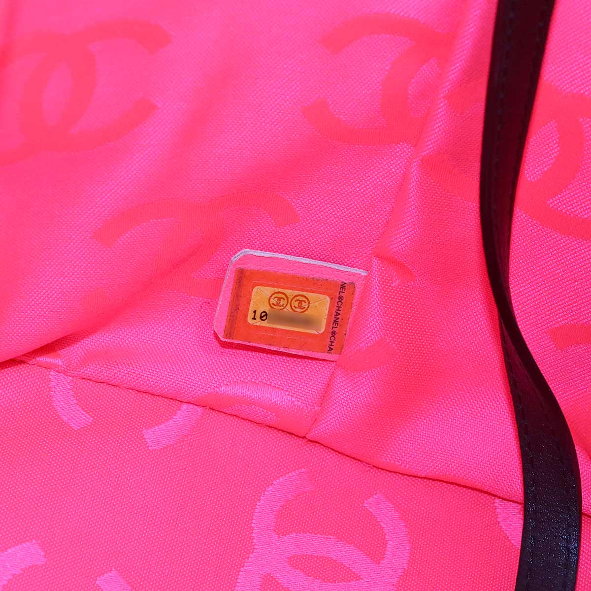 Cambon Line Large Tote Bag Leather Enamel Black A25169 Purse