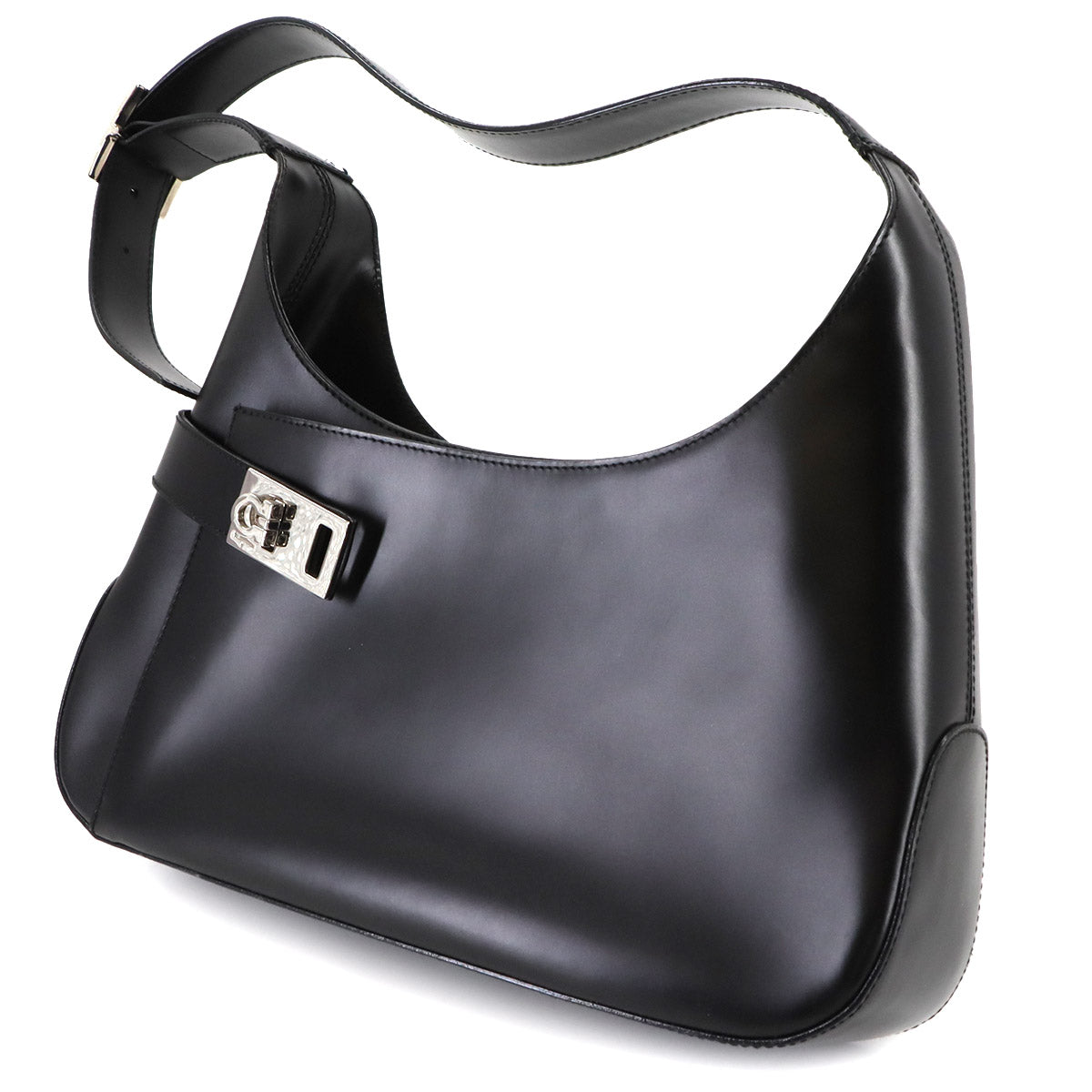Gancini Shoulder Bag Leather Black AQ-21 0170