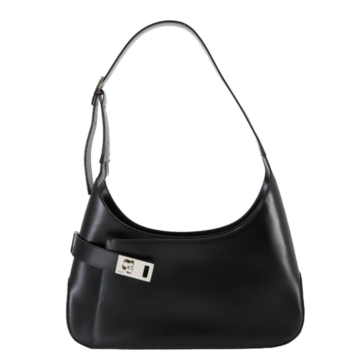 Gancini Shoulder Bag Leather Black AQ-21 0170