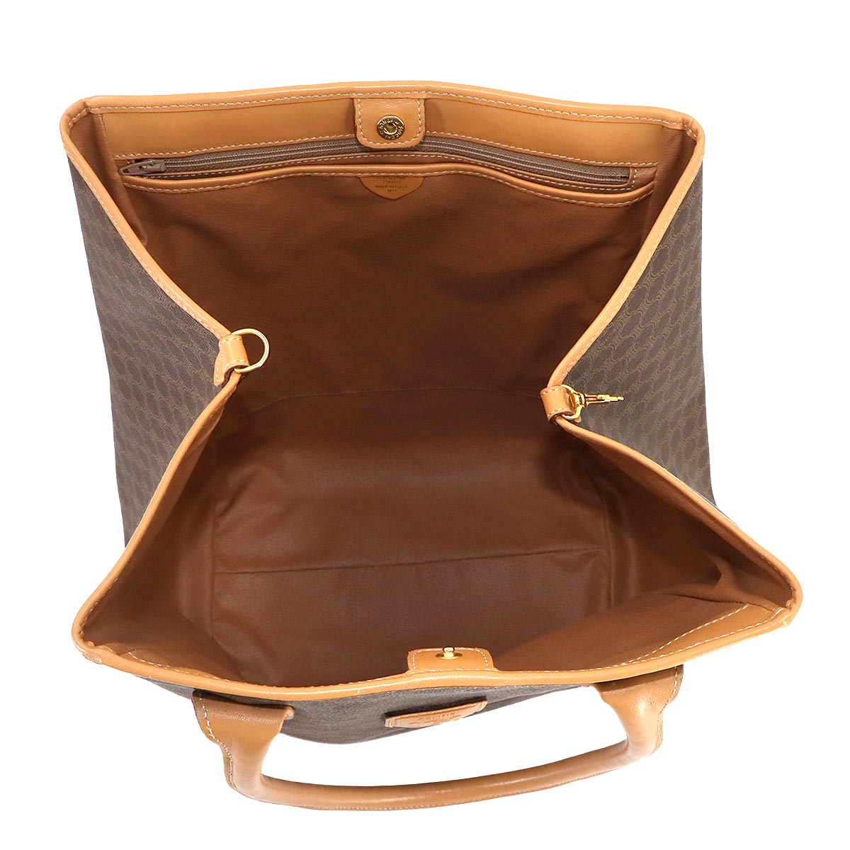 Macadam Shoulder Bag Leather PVC Brown Vintage Purse