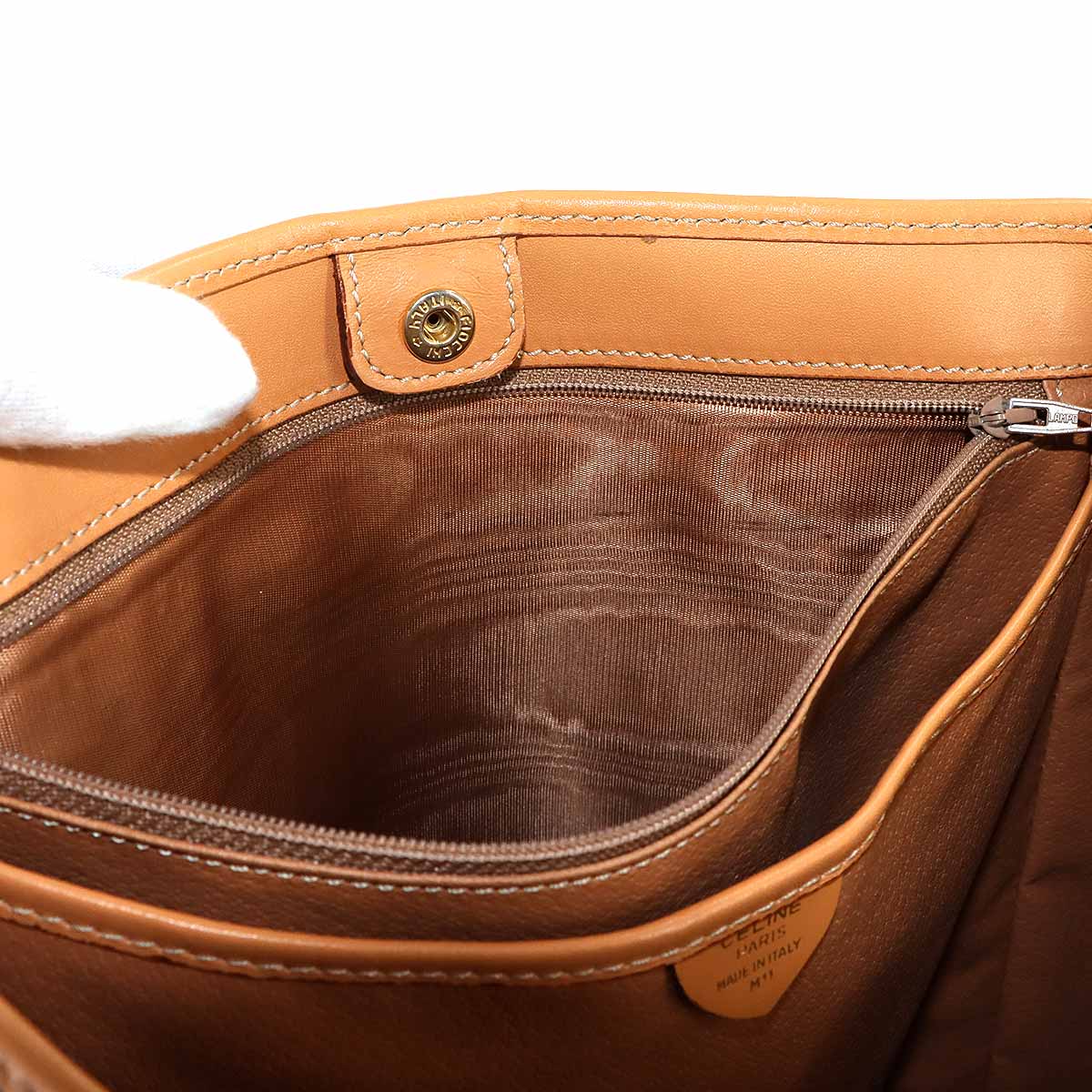 Macadam Shoulder Bag Leather PVC Brown Vintage Purse