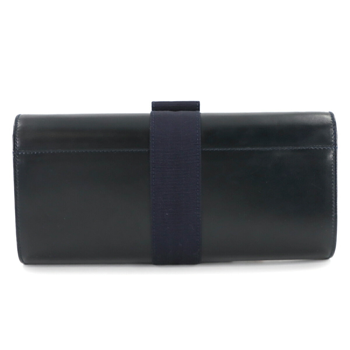 Vara Clutch Shoulder Bag Leather Navy AQ216165