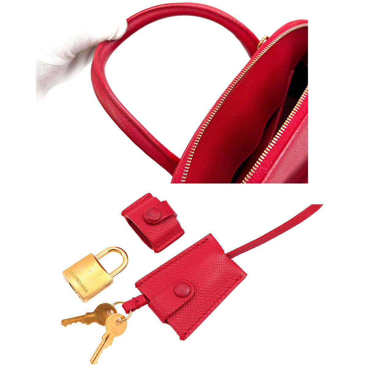 Ville Top Handle S Small 2way Hand Shoulder Bag Red 550645