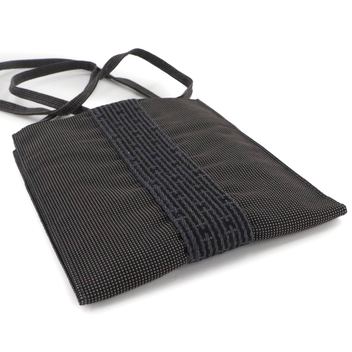 Herline Pochette Shoulder Bag Canvas Gray Purse