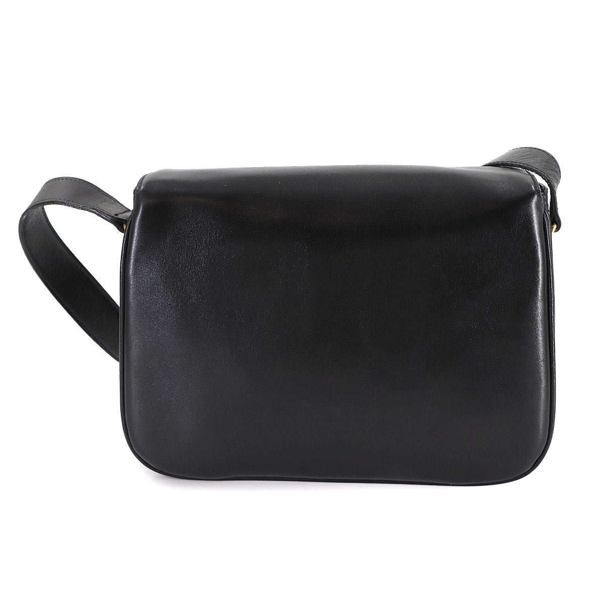 Triomphe Shoulder Bag Leather Black Vintage Purse